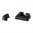 ZEV TECHNOLOGIES ZEV SIGHT SET, .215 BLACK FRONT, COMBAT V3 BLACK REAR