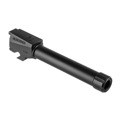 Upgrade your SIG P320 with SilencerCo's Threaded Barrel for easy suppressor installation, featuring durable stainless steel, a thread protector, and precision machining.
