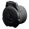 VORTEX OPTICS Defender Flip Cap is virtually indestructible, fits snugly, features a snap flat spring for unobstructed view, and has three adjustable stop positions.