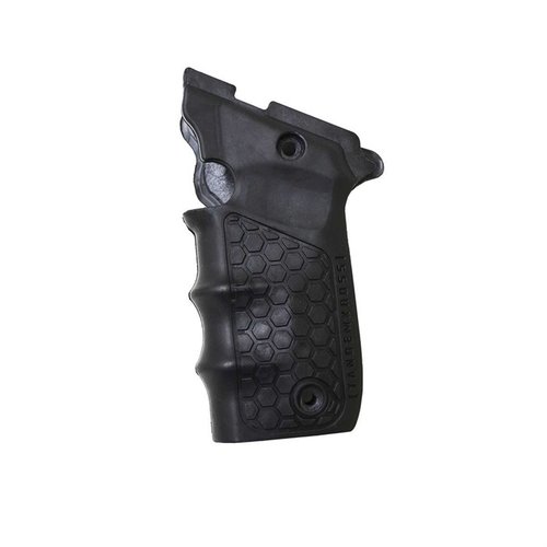 Získejte lepší kontrolu a přesnost se S&W SW22 VICTORY "HIVEGRIP"; texturované úchopy s ergonomickými drážkami pro neklouzavé uchopení.
