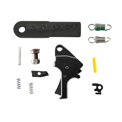 Apex M&P M2.0 Flat-Faced Forward Set Trigger Kit offers a lighter, smoother pull, reduced travel, and customizable weight for enhanced performance and control.