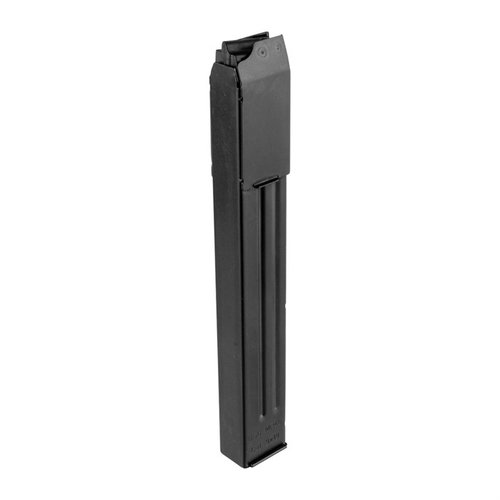 Náhradní zásobník ATI MP40 pro GSG MP-40 9mm, vyrobený z oceli, černý, s kapacitou 25 nábojů, ideální pro spolehlivý výkon a dlouhé střelby.