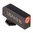 AMERIGLO GREEN TRITIUM ORANGE ROUND OUTLINE FRONT .220"H .125"W