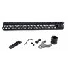 BCM KMR Alpha Handguard offers free-floating barrel for enhanced accuracy, lightweight aluminum, KeyMod™ slots for accessories, and comfortable grip for stability.