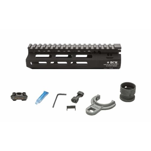 BCM MCMR M-LOK handguard offers a lightweight, free-floating design with full-length Picatinny rail and multiple M-LOK slots for versatile accessory mounting.