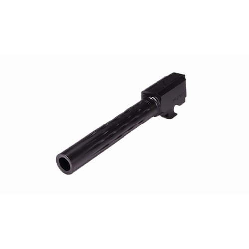 Upgrade your Sig Sauer P320 with a Faxon Flame Fluted barrel for enhanced accuracy, made from 416-R Stainless Steel with a durable black finish.