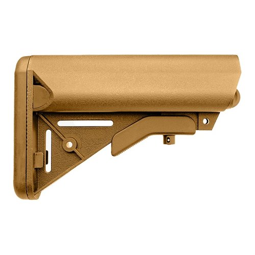 Získejte vládní verzi AR-15 SOPMOD stock pro přesnost vaší klonové pušky, bez QD montáže a komerčního loga, k dispozici v černé nebo coyote.