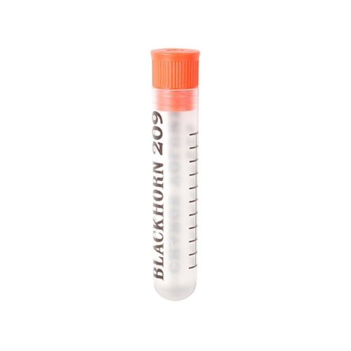 Blackhorn 209 Muzzleloading Powder Tubes offer convenient storage for up to 120 grains of powder, with easy volumetric measurements for precise loading in the field.