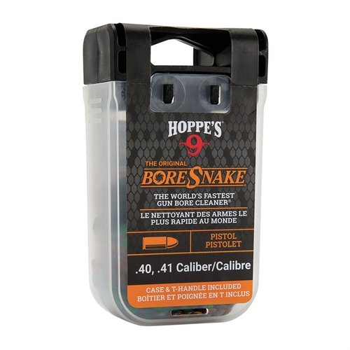 HOPPES Pistol Bore Snake offers fast, pull-through cleaning with a built-in bronze brush, scrubbing and oiling in minutes, plus it's washable and comes in a handy carrying case.