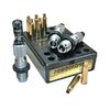 Redding's Premium Deluxe Die Set for 224 Valkyrie offers precision with a Carbide Size button for smooth resizing and a Bullet Micrometer for adjustable seating depth.