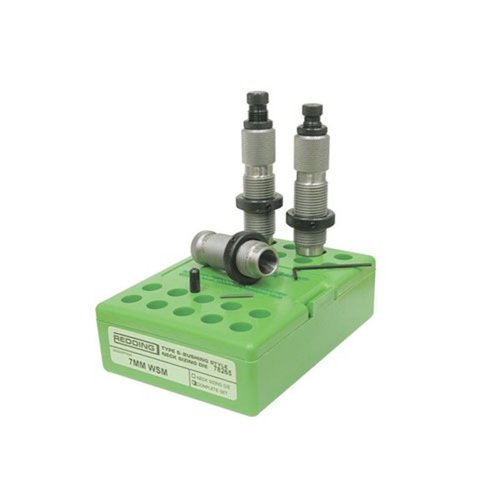 Sada Type S Bushing Neck Die umožňuje přesnou kontrolu velikosti a napětí nábojnic, obsahuje Bushing Neck Die a Body Die pro snadné přebíjení.
