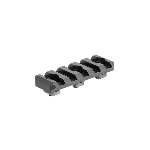 Arisaka Low Profile Picatinny Rail offers a sleek design, reducing height by 40%, providing 5 slots, and ensuring accessories stay close to the handguard.