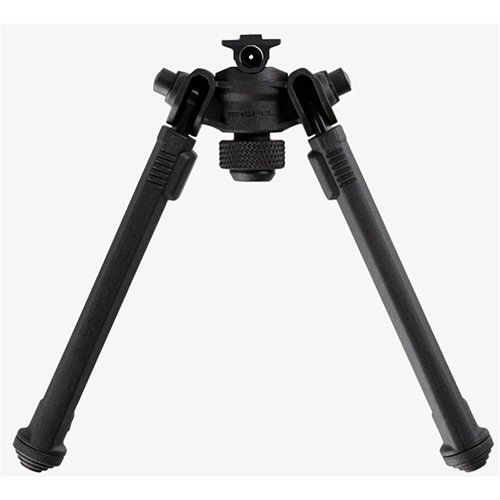 Magpul A.R.M.S.® 17S Bipod offers lightweight durability, rapid adjustments, 50° tilt, 40° pan, and compatibility with Atlas feet, all in a compact design.