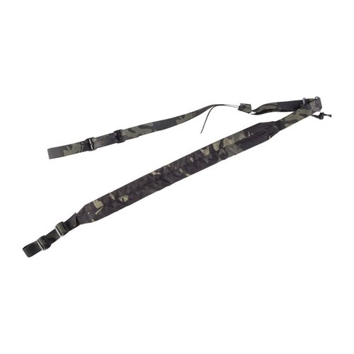 VIKING TACTICS VTAC Hybrid Sling offers comfort with a padded section, easy adjustments with free-running ends, and durability with acetal resin tri-glides.