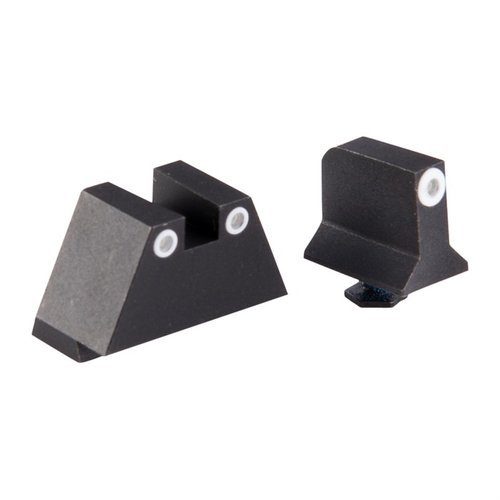 Night Fision's Perfect Dot sights for Glock® offer 30% brighter Tritium, rugged steel housing, and various configurations for optimal visibility in any light.