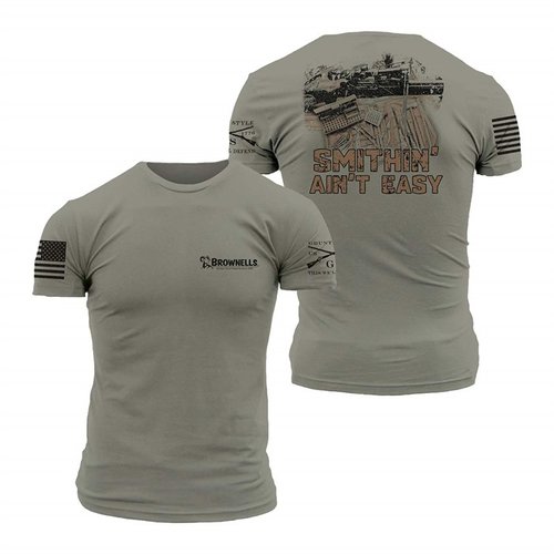 BOLT GUN SMITHING AIN'T EASY shirt offers soft cotton comfort, durable stitching, and a stylish design for bolt rifle enthusiasts in sizes S-3XL.