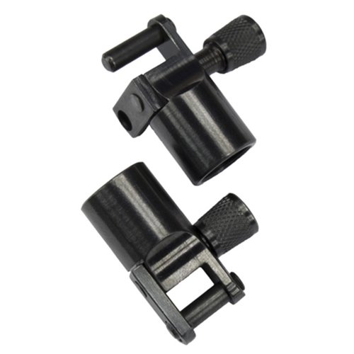 Easily add a tactical sling to any rifle with traditional sling studs using the Grovtec Push Button Base To Stud Adaptor for hassle-free versatility.