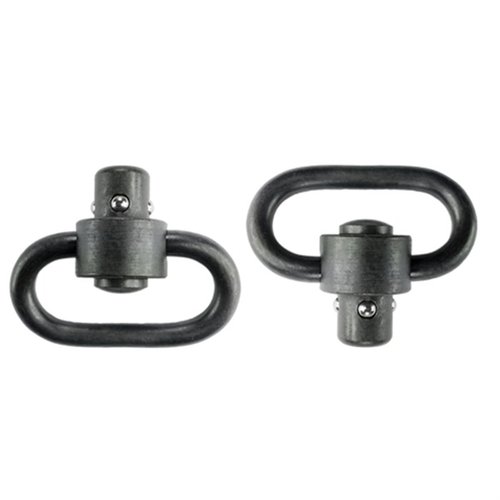 Grovtec's Heavy Duty Push Button Swivels offer secure, 360° rotation for slings, easy attachment, and a robust design tested up to 450 lbs for reliable field use.