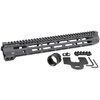 AR-15 SLIM LINE HANDGUARDS 14" M-LOK offer a lightweight design, three sides of M-LOK, a Picatinny top rail, and a heat-treated barrel nut for enhanced durability.
