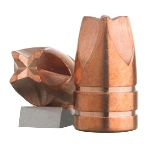 38 CALIBER XTREME DEFENSE FTM bullets feature reduced recoil, a massive 2x permanent wound cavity, and CNC machined copper for superior barrier penetration.