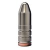 Lee Precision 2 cavity rifle bullet molds are made from aluminum for durability, CNC machined for precision, and include handles and sprue plates for easy use.