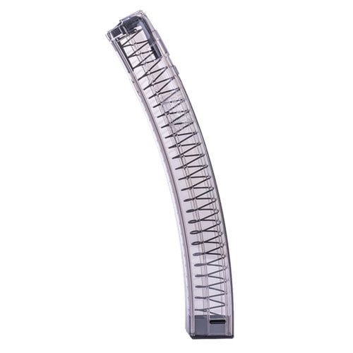 ETS translucent polymer MP5 magazines offer tough reliability, lightweight design, easy disassembly, and creep resistance, ensuring optimal performance for any shooting need.