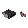 LPA Adjustable Sights for Glock offer reliable targeting with a low-profile rear and bright red fiber-optic front, fitting G17 to G41 for versatile use.