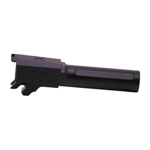 True Precision's SIG P365 barrel offers unmatched accuracy with 416R stainless steel, enhanced rifling, polished feed ramp, and a competition-style crown.