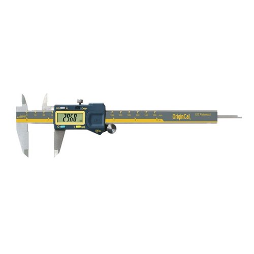iGaging OriginCal Calipers offer 0-6" precision with 0.001" accuracy, data output for easy transfer, and durable hardened steel construction for reliable measurements.
