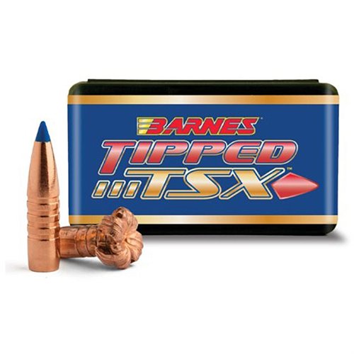 BARNES Tipped TSX bullets offer superior long-range ballistics, faster expansion, nearly 100% weight retention, and exceptional accuracy for deadly terminal performance.