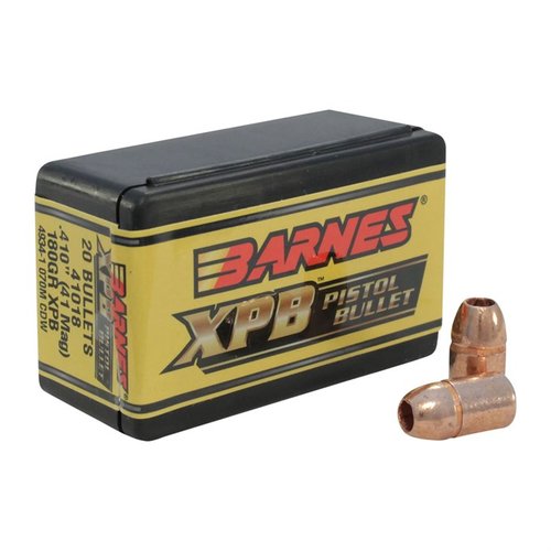 BARNES XPB 41 MAGNUM (0.410") PISTOL BULLETS offer exceptional accuracy and reliable expansion, perfect for hunting and self-defense applications.