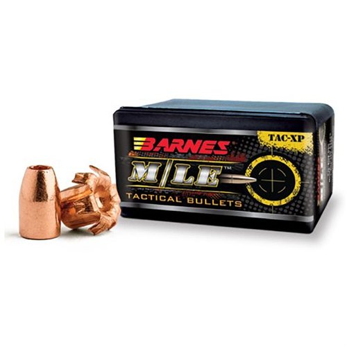 BARNES TAC-XP™ 357 Magnum bullets offer 100% copper construction for lead-free environments, maintaining weight and accuracy through barriers like car doors and glass.