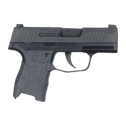 TALON Grips for Sig Sauer P365 provide superior traction and comfort with full side panel coverage, ensuring a secure grip for enhanced control and performance.
