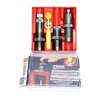 Set obsahuje Full Length Sizing Die, Bullet Seating Die a Factory Crimp Die, plus univerzální shell holder a powder dipper pro snadné přebíjení.