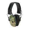 Howard Leight Impact Sport Electronic Earmuffs provide hearing protection, amplify safe sounds, and feature AUX input, ideal for shooting and communication.