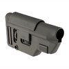 B5 Systems Collapsible Precision Stock offers adjustable length, solid mounting for accuracy, ambidextrous sling attachment, and M-LOK compatibility for versatility.