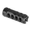 AR-15 Hypertap Muzzle Brake offers over 70% recoil reduction, tunable gas biasing, zero flash, and durable construction for enhanced accuracy and shooter comfort.