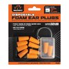 Walkers Foam Ear Plugs offer 25 dB noise reduction, a neckband to keep them connected, and replacement plugs for ongoing hearing protection at the range.