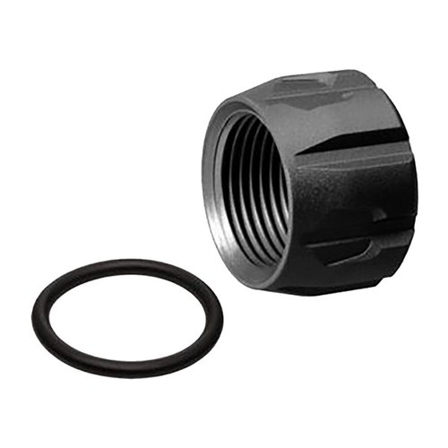 SI Barrel Thread Protector is a stylish, machined aluminum accessory that safeguards your pistol's threads and crown, ideal for transport or storage.