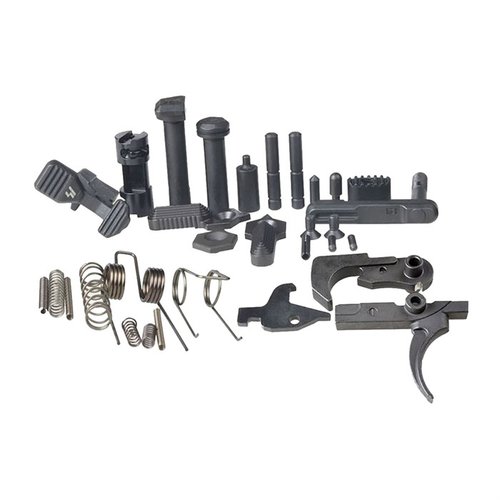 Upgrade your AR15 with the Strike Industries Enhanced Lower Receiver Parts Kit, featuring a smooth fire control group for a crisp 4.5-5.5 lb pull and improved reliability.