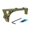 SI LINK CURVED FOREGRIP offers ultra-durable 6061T6 aluminum, a ridged front for stability, and a curved rear for hand stop, compatible with M-Lok and Keymod.