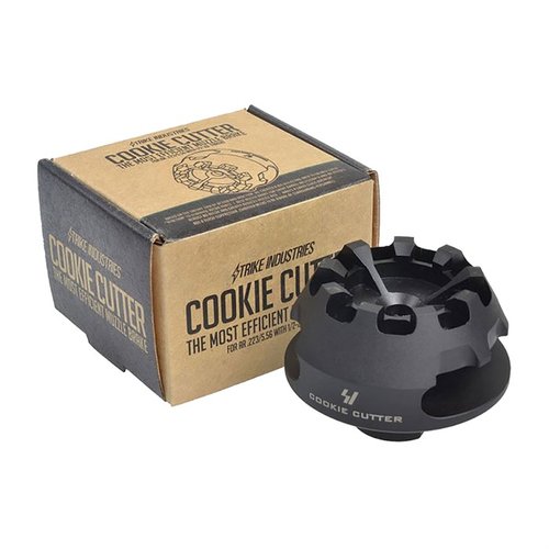 AR COOKIE CUTTER COMP offers superior recoil reduction and muzzle rise compensation for SBRs and AR-Pistols, while also serving as a glass breaker!