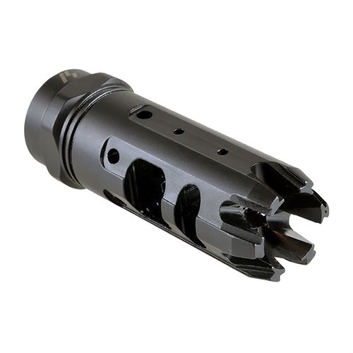 KING COMP od STRIKE INDUSTRIES s duálním designem komory snižuje zpětný ráz a boční otřesy, ideální kombinace kompenzátoru a brzdě.