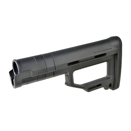 AR-15 Modular Fixed Stock od STRIKE INDUSTRIES nabízí kombinaci versatility skládacího a pevného pažbení, s možností nastavení délky pomocí šimsetu.