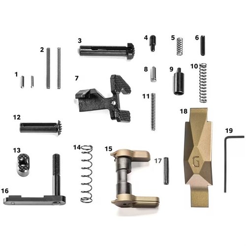 Upgrade your AR-15 with Geissele's Ultra Duty Lower Parts Kit, featuring stainless steel components for durability and enhanced usability with critical controls.