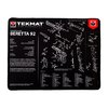 TekMat Ultra 20 Pistol Cleaning Mat offers waterproof, scratchproof protection with detailed firearm schematics for easy disassembly and reassembly.