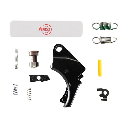 Upgrade your M&P M2.0 with the Apex Tactical Curved Forward Set Trigger Kit for a smoother pull, shorter overtravel, and a pull weight of 3-4 lbs.