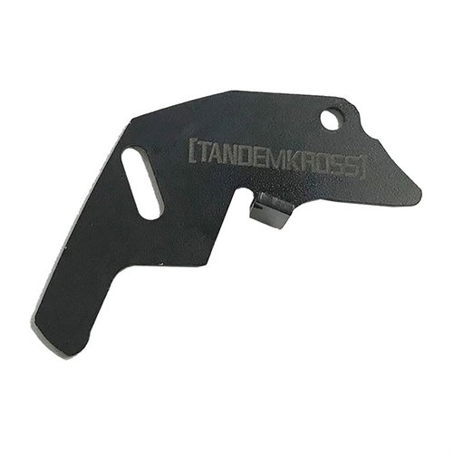 TANDEMKROSS 'Guardian' Bolt Release Plate for Ruger 10/22 allows easy bolt release with one hand, features durable Black Oxide finish, and is simple to install.