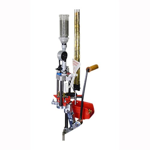 PRO 4000 Press Kit offers a complete reloading solution with no adjustments, quick cartridge changeover, ergonomic design, and built-in primer disposal for efficiency.