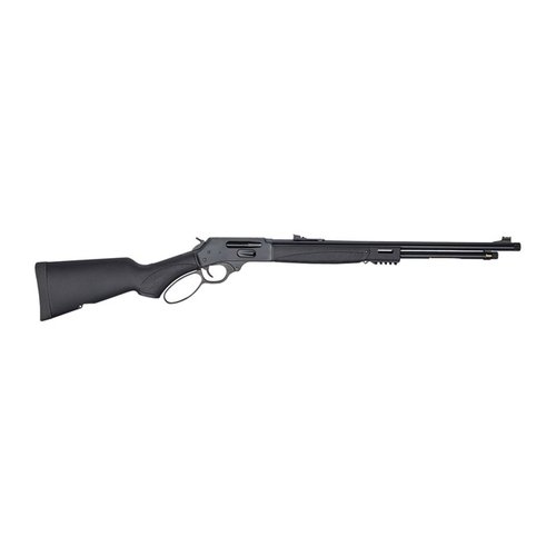 Henry X-Model 30-30 features a durable synthetic stock, a 21.37" threaded barrel, and fiber optic sights, making it perfect for any shooting challenge.